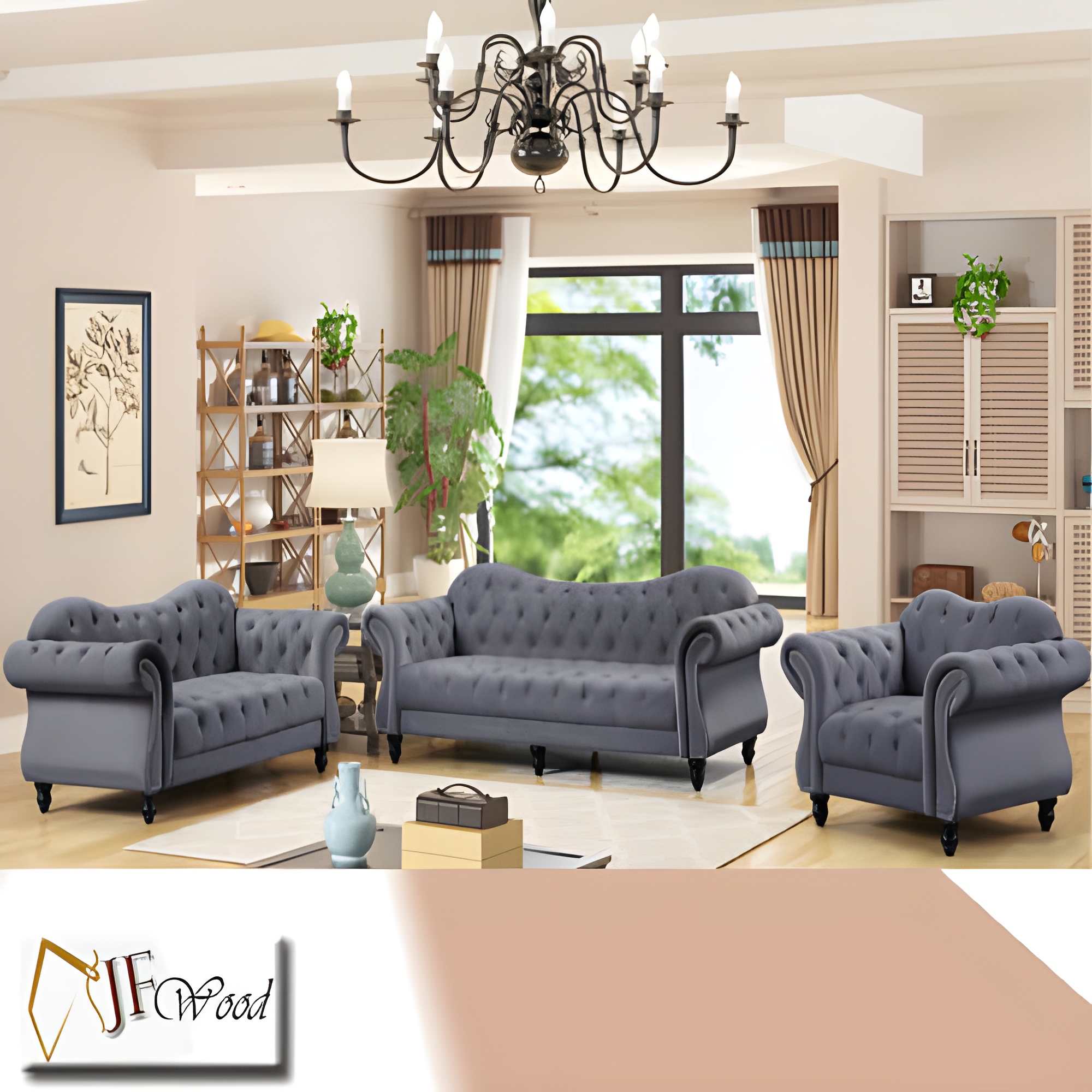 Riga Luxury Living Room Sofa Set